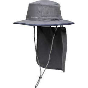 MISSION Cooling Day Venture Hat, Iron Gate - Convertible Bucket Hat with Removable Nape - Lightweight & Durable - Cools Up to 2 Hours - UPF 50 Sun Protection - Machine Washable