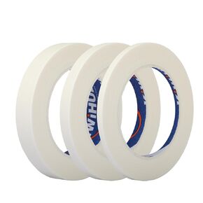 3 Pack White Painters Tape 0.25", 0.5", 0.7" x 55 Yard - Easy Removal Narrow Finishing Masking Tape Painting Tape Pinstripe Tape for Home, Office, School, DIY Art, Crafts