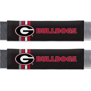 FANMATS 32126 Georgia Bulldogs Team Color Rally Seatbelt Pad - 2 Pieces