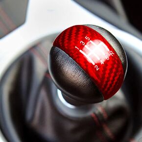 Gear Shift Head Center Console Gear Box Control Cover Trim Compatible with 370Z 2009-2018 Real Carbon Fiber Car Interior Accessories Molding Black