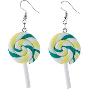 Coadipress Lollipop Rainbow Drop Earrings for Women Girls Simulation Food Earring Statement Lightweight Colorful Rainbow Lollipop Dangle Drop Earrings Statement Christmas Jewelry Gifts
