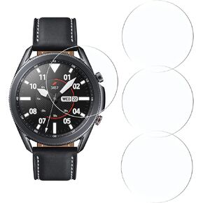 Tempered Glass Protector For Samsung Galaxy Watch3 (45MM)-Anti-Fingerprint, Anti-Scratch,2.5D 9H Hardness [4 Pack] HD Screen Protector Compatible with Samsung Galaxy Watch3 (45MM)