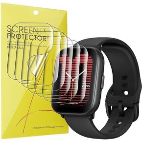 Compatible for Amazfit Active Screen Protector, [6 Pack] Full Coverage TPU Clear Film Compatible for Amazfit Active Smart Watch (6 Pack)