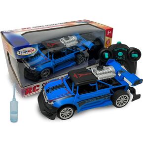 Nature Bound Remote Control Car, Smoke Screen Racer, 2.4 GHz RC Vehicle with Spraying Mist & Light for Kids, Sport Racing Hobby Toy for Boys & Girls, Blue