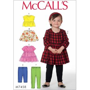 McCall's Patterns Toddlers' Gathered, Dresses and Leggings Tops