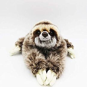 Cute Realistic Three Toed Sloth Plush Stuffed Animal Toy 12.5inch