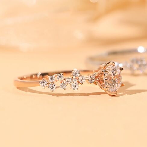 925 sterling silver fashion Classic Diamond timeless engagement ring Cubic Zirconia Rings Diamond Rings for Women Jewelry Findings Earring Backs Findings (US Code 7) in Kuwait