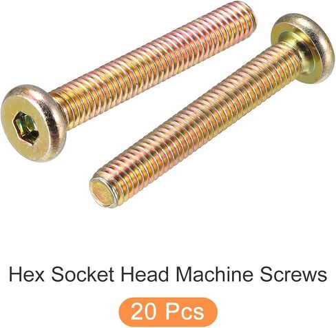 Hex Socket Head Machine Screws, (M6x16mm) 20Pcs, Carbon Steel Screws - for Machinery, Furniture, DIY in Saudi Arabia