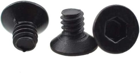 50PCS M2 5mm Grade 10.9 Alloy Steel Flat Hex Socket Head Cap Black Oxidation Screws (50, M2 5mm) in Kuwait