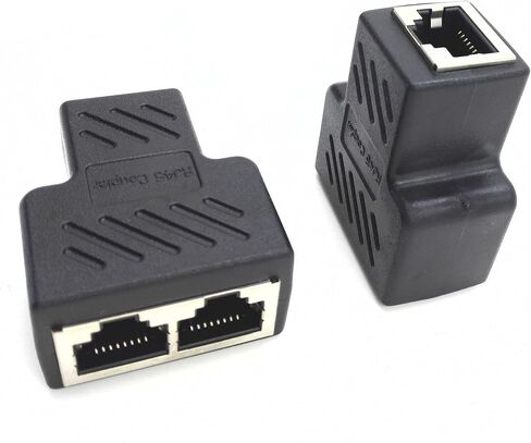 محول مقسم zdyCGTime RJ45 موصل LAN 1 أنثى إلى 2 أنثى، مناسب لشبكة إيثرنت فائقة الفئة 5، فئة 6 إيثرنت in Saudi Arabia