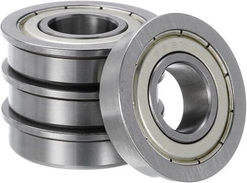 4 قطع محامل كروية ذات حواف FR8ZZ - [1/2x1-1/8x5/16 بوصة] محامل عجلات بديلة لاستخدام محور شاحنة تهذيب الحشائش، فولاذ الكروم، ABEC-3 in Kuwait