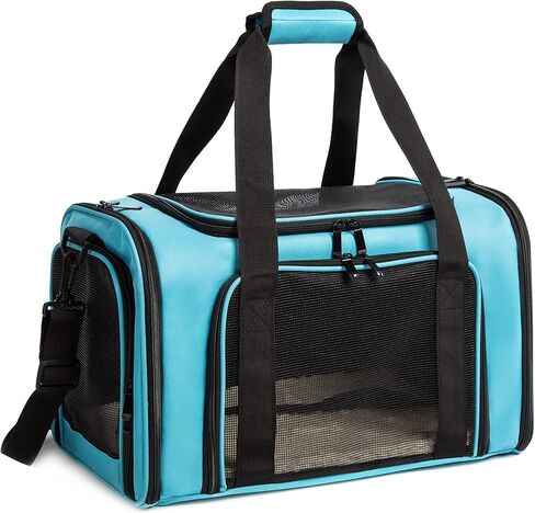 Cat Carrier Dog Carrier Pet Carrier Cat Bags for Small Medium Cats Dogs Puppies of 15 Lbs,of Airline Approved Small Dog Bag Soft Sided,Collapsible Travel Puppy Carrier (Medium, Black) in Kuwait