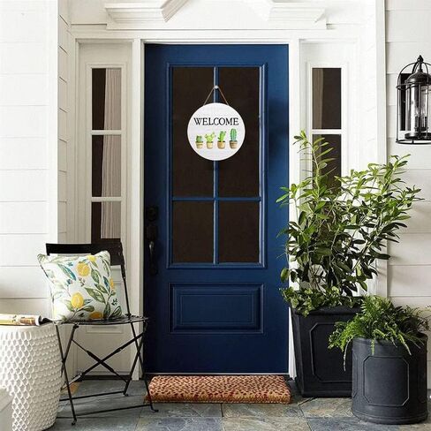 Cactus Welcome Wood Wreath Sign for Front Door Outside Funny Wooden Door Sign For Front Porch Decor Cactus Round Wooden Door Hanger Wall Decor 12x12 Inch in Saudi Arabia