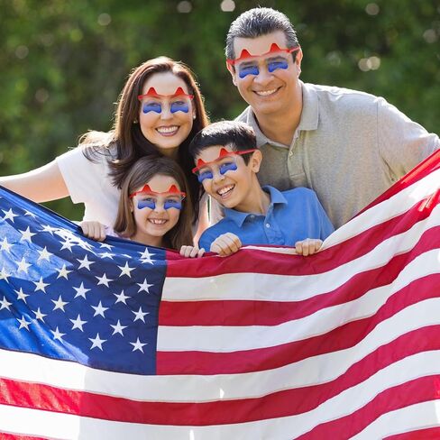 12Pcs American Flag Sunglasses Red White and Blue Star Glasses Patriotic Accessories 4th of July Party Supplies for Women Men in Saudi Arabia
