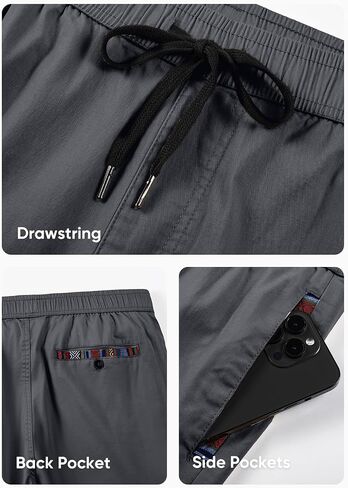 JMIERR Mens Casual Joggers Pants Cotton Drawstring Chino Hiking Pants Outdoor Twill Track Sweatpants with Pockets in Saudi Arabia