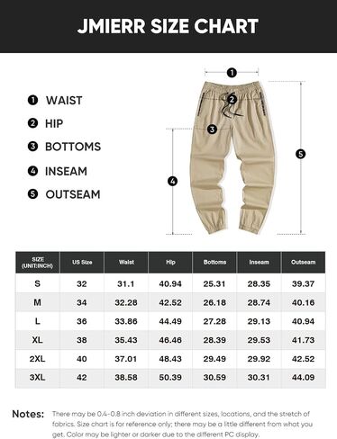JMIERR Mens Casual Joggers Pants Cotton Drawstring Chino Hiking Pants Outdoor Twill Track Sweatpants with Pockets in Saudi Arabia