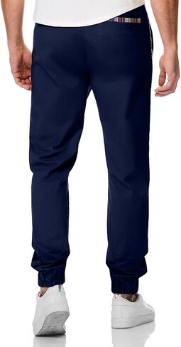 JMIERR Mens Casual Joggers Pants Cotton Drawstring Chino Hiking Pants Outdoor Twill Track Sweatpants with Pockets in Saudi Arabia