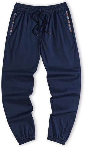JMIERR Mens Casual Joggers Pants Cotton Drawstring Chino Hiking Pants Outdoor Twill Track Sweatpants with Pockets in Saudi Arabia