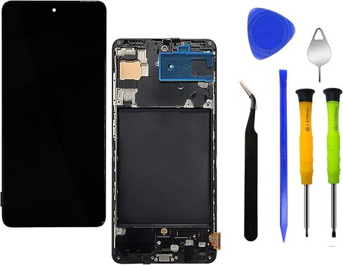 قطع غيار شاشة LCD كاملة التجميع مع واقي شاشة لهاتف سامسونج جالاكسي A71 A715 A715F SM-A715F/DS+Tools in Kuwait