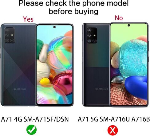 قطع غيار شاشة LCD كاملة التجميع مع واقي شاشة لهاتف سامسونج جالاكسي A71 A715 A715F SM-A715F/DS+Tools in Kuwait