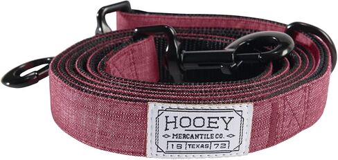 مقود الكلاب التجاري من HOOEY، مقود متين مصنوع من البوليستر المكون من طبقتين ومقود وجه من القماش للكلاب، عنابي/أسود، 6 بوصات in Kuwait