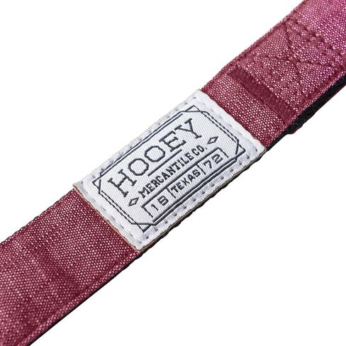 مقود الكلاب التجاري من HOOEY، مقود متين مصنوع من البوليستر المكون من طبقتين ومقود وجه من القماش للكلاب، عنابي/أسود، 6 بوصات in Kuwait