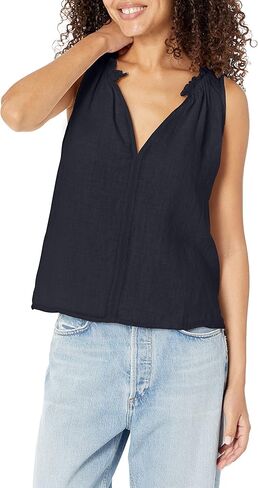 Velvet by Graham & Spencer Women's Zoey Woven Linen Top in Saudi Arabia