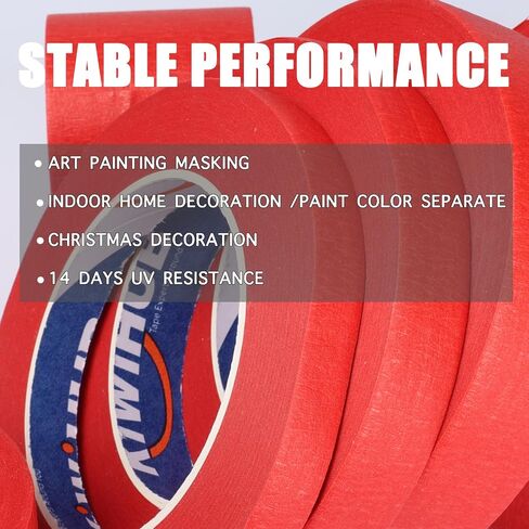3 Pack White Painters Tape 0.25", 0.5", 0.7" x 55 Yard - Easy Removal Narrow Finishing Masking Tape Painting Tape Pinstripe Tape for Home, Office, School, DIY Art, Crafts in Saudi Arabia