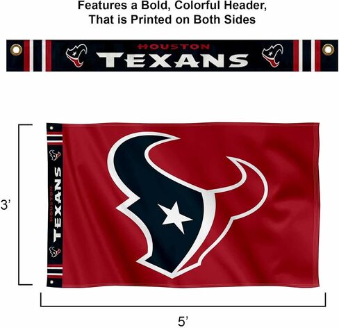 Houston Texans Printed Header 3x5 Foot Banner Flag in Saudi Arabia