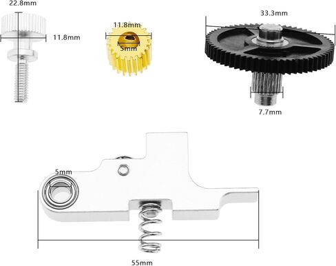 مجموعة eMagTech مكونة من 4 قطع من أدوات الطارد POM Gear، برغي إبهام لذراع المحرك الخامل المبثوق متوافق مع ملحقات الطابعة ثلاثية الأبعاد Titan Extruder الإصدار الجديد in Kuwait
