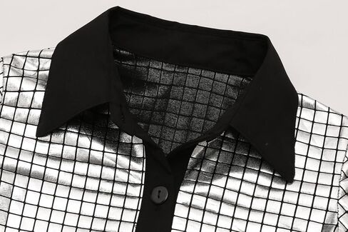 Kids Disco Costume Sequins Shirts for Boys 60s 70s Cosplay Halloween Party Dress Up in Saudi Arabia