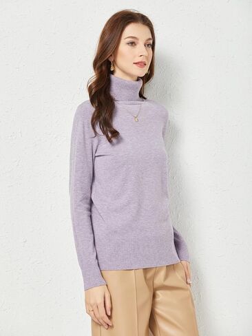 Women's Long Sleeve Turtleneck Sweaters Fall Ribbed Slim Fit Knit Shirt Basic Pullover Sweater Tops in Saudi Arabia