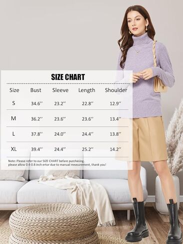 Women's Long Sleeve Turtleneck Sweaters Fall Ribbed Slim Fit Knit Shirt Basic Pullover Sweater Tops in Saudi Arabia