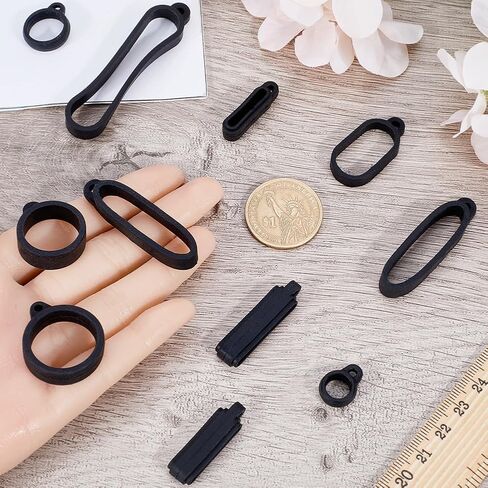 craspire 23pcs الحبل مكافحة خسر مجموعة مع 15pcs مكافحة خسر حلقة سيليكون لينة القلم حلقة واقية 5pcs قلادة اسهم حزام قلادة حامل 3pcs قابل للتعديل شنقا اسهم استبدال متعددة الأغراض in Kuwait
