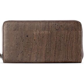 Cork RFID Long Wallet – Women’s Clutch - RFID Blocking - Vegan Leather – Cruelty Free – Eco Friendly - Zebra