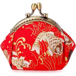 Oyachic Carp Coin Purse Change Purse Bulk Women Lucky Small Wallet Vintage Clutch Pouch Bag for Women