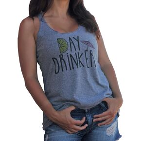 Day Drinking Tank Tops for Women - Day Drinker Shirt Womens Racerback You Had Me at Day Drinking Shirt Tshirt Drinks Well