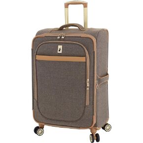 London Fog Kensington Navy Sand Herringbone 24" Expandable Spinner, 24 Inch
