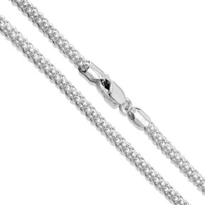 Sterling Silver Diamond-Cut Popcorn Coreana Necklace 1.3mm-3mm Solid 925 Italian Chain
