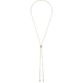 Vince Camuto Gold Tone Pave Slider Necklace with Crystal Glass Stone For Women