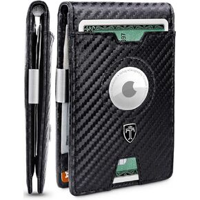 TRAVANDO AirTag* Wallet Mens Wallet with Money Clip Air Tag Wallet Card Holder RFID Blocking Bifold Gifts for Men