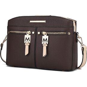 MKF Crossbody Bag for Women – PU Leather Pocketbook Handbag – Designer Side Messenger Purse, Shoulder Crossover