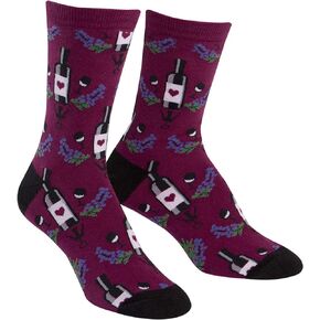 Sock It To Me, Women's Crew, Wine Socks