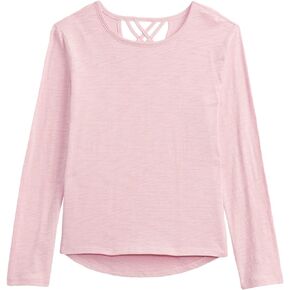 GAP Girls' Foreversoft Long Sleeve Crossback Tee T-Shirt