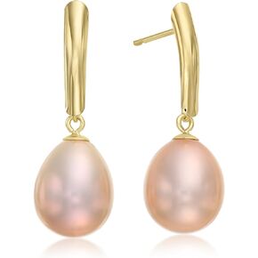 14k Yellow Gold Freshwater Cultured Drop Pearl Earring