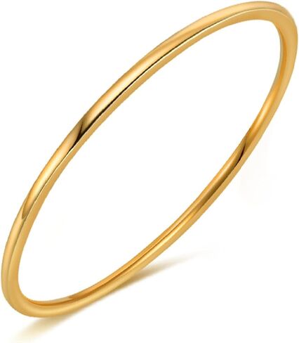 خاتم عادي مطلي بالذهب للنساء والرجال، خاتم زفاف كلاسيكي مكتنز من التيتانيوم وقابل للتكديس، مقاس من 4 إلى 8 in Kuwait