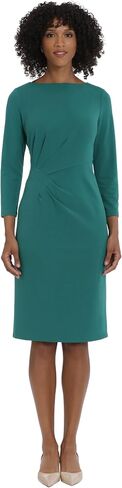 Maggy London Women's Scuba Crepe Pleat Tuck Waist Dress in Saudi Arabia