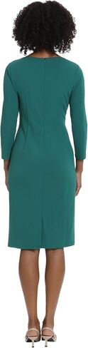 Maggy London Women's Scuba Crepe Pleat Tuck Waist Dress in Saudi Arabia
