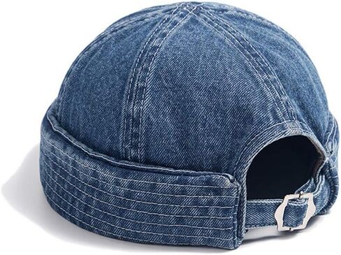Croogo Beanie Docker Cap Brimless Skull Cap Denim Retro Worker Hat Rolled Cuff Harbour Hat No Visor Sailor Hats in Saudi Arabia