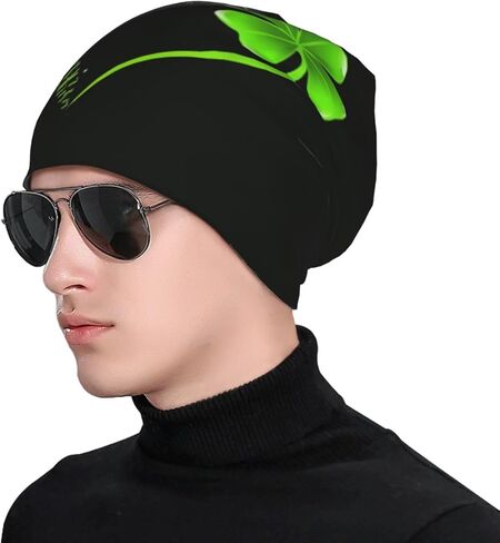 St. Patrick's Day Beanie Chemo Hat Cancer Headwear Knitted Hats Baggy Slouchy Skull Cap Nightcap Winter Hats for Men Women in Saudi Arabia